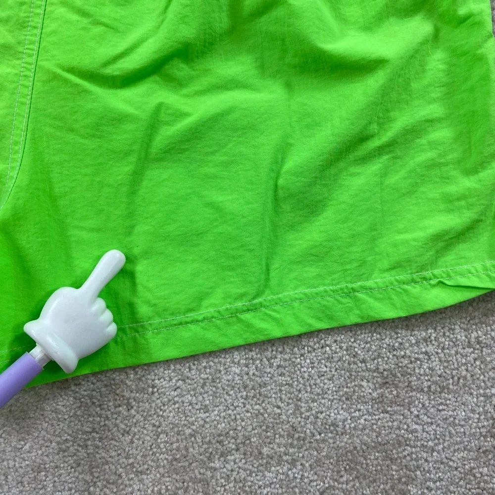 Vintage Ocean Pacific Swim Trunks Mens Large Neon Green Nylon Retro Surf Shorts